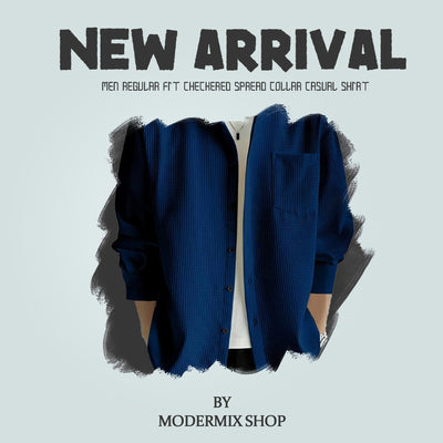 Men Regular Fit Checkered Spread Collar Casual Shirt