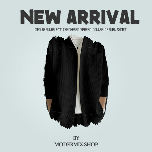 Men Regular Fit Checkered Spread Collar Casual Shirt