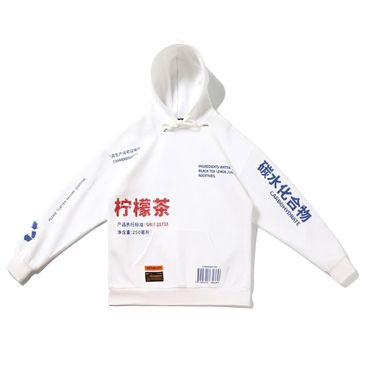Hoodies Men Chinese Printed Hooded Thick Pullover Sweatshirt Men High Street Fashion Hip Hop Streetwear Hoodie Autumn